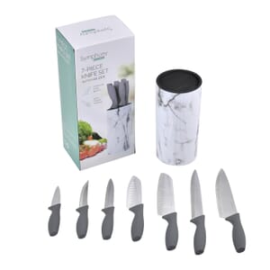 Symphony Home 7PCS Kitchen Knives Block Set with Holder