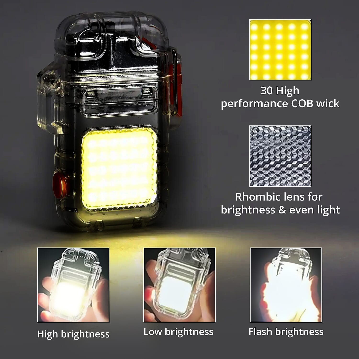 Rechargeable 3W Cob LED Light with 300mAh Battery