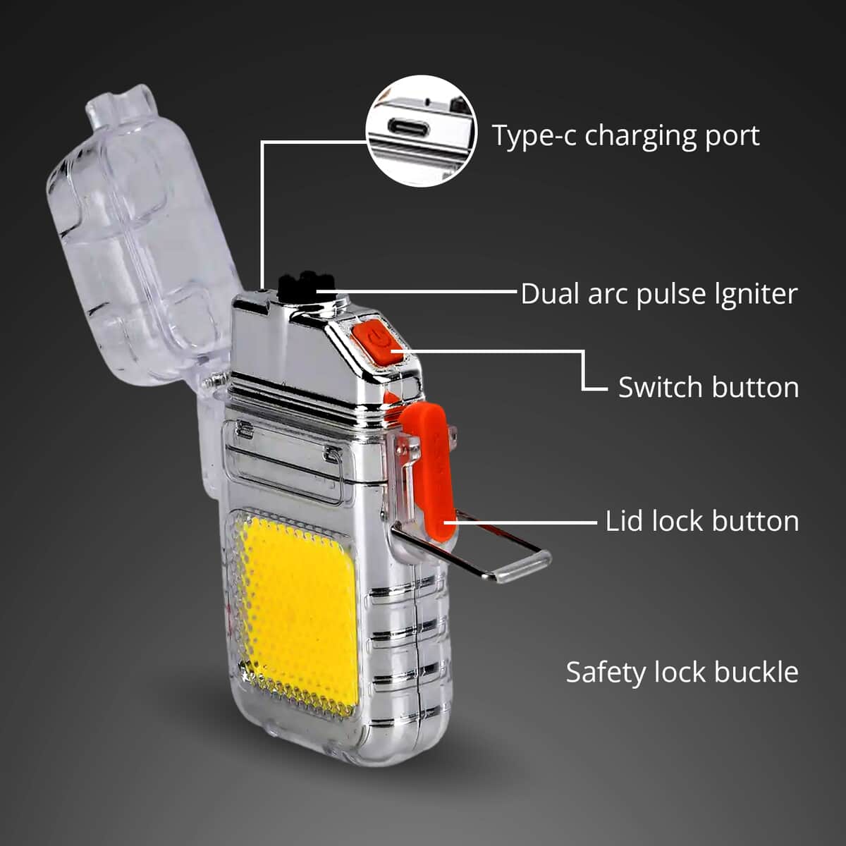 Rechargeable 3W Cob LED Light with 300mAh Battery image number 2