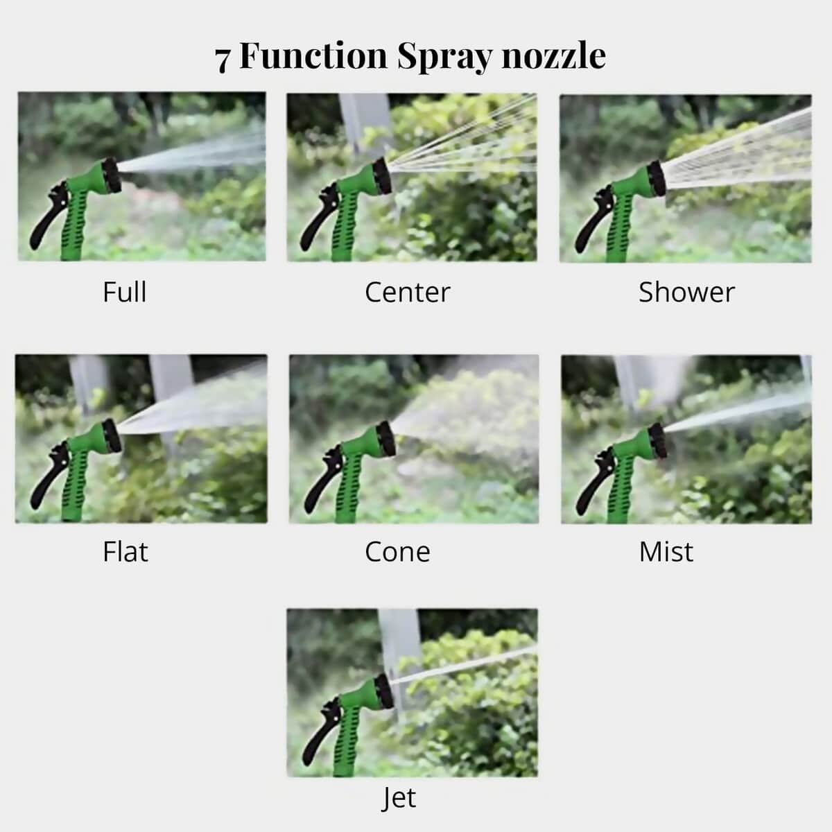 100FT Garden Hose 7 Function Spray Gun image number 3