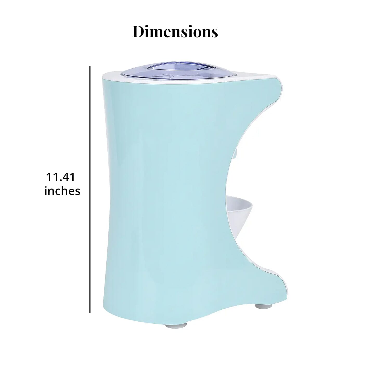 Symphony Home Snow Cone Shaved Ice Crusher Machine with One Plastic Cup - Blue