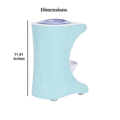 Symphony Home Snow Cone Shaved Ice Crusher Machine with One Plastic Cup - Blue