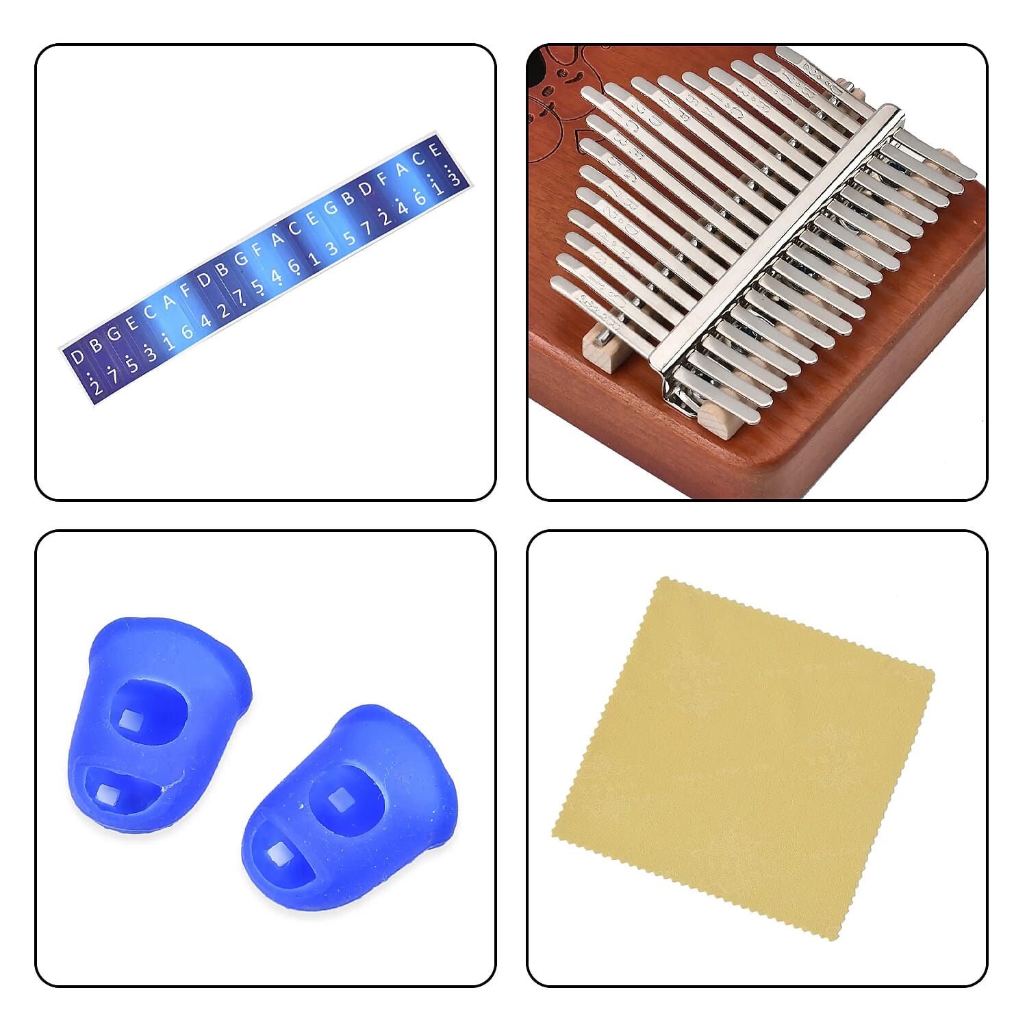 Kalimba- 17 Sound Thumb Piano - Brown