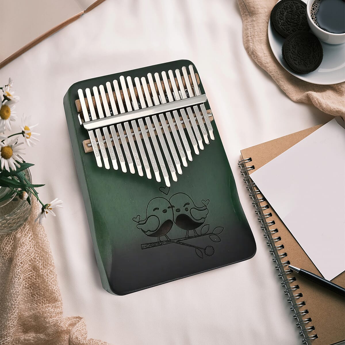 Kalimba- 17 Sound Thumb Piano - Green image number 1