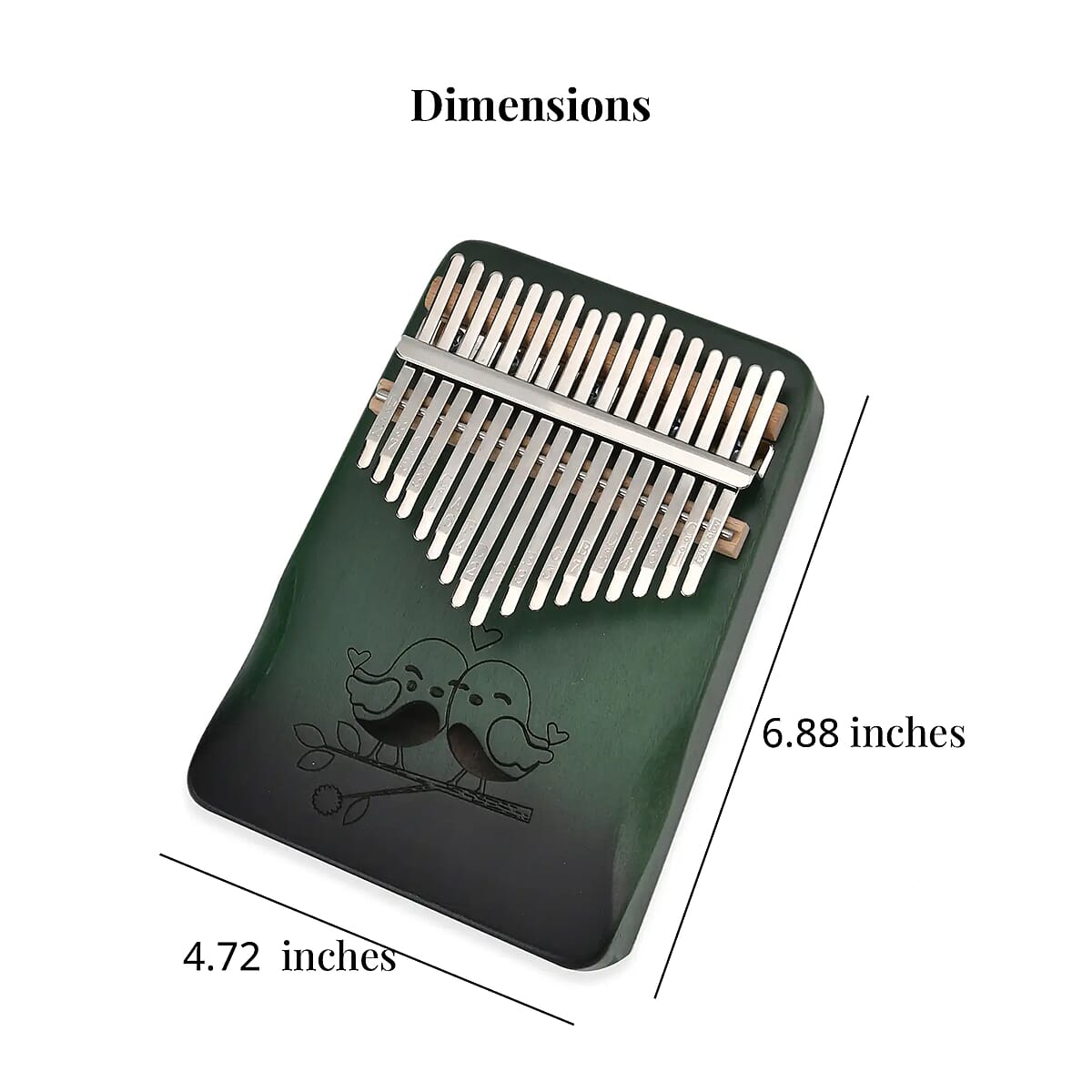 Kalimba- 17 Sound Thumb Piano - Green image number 6