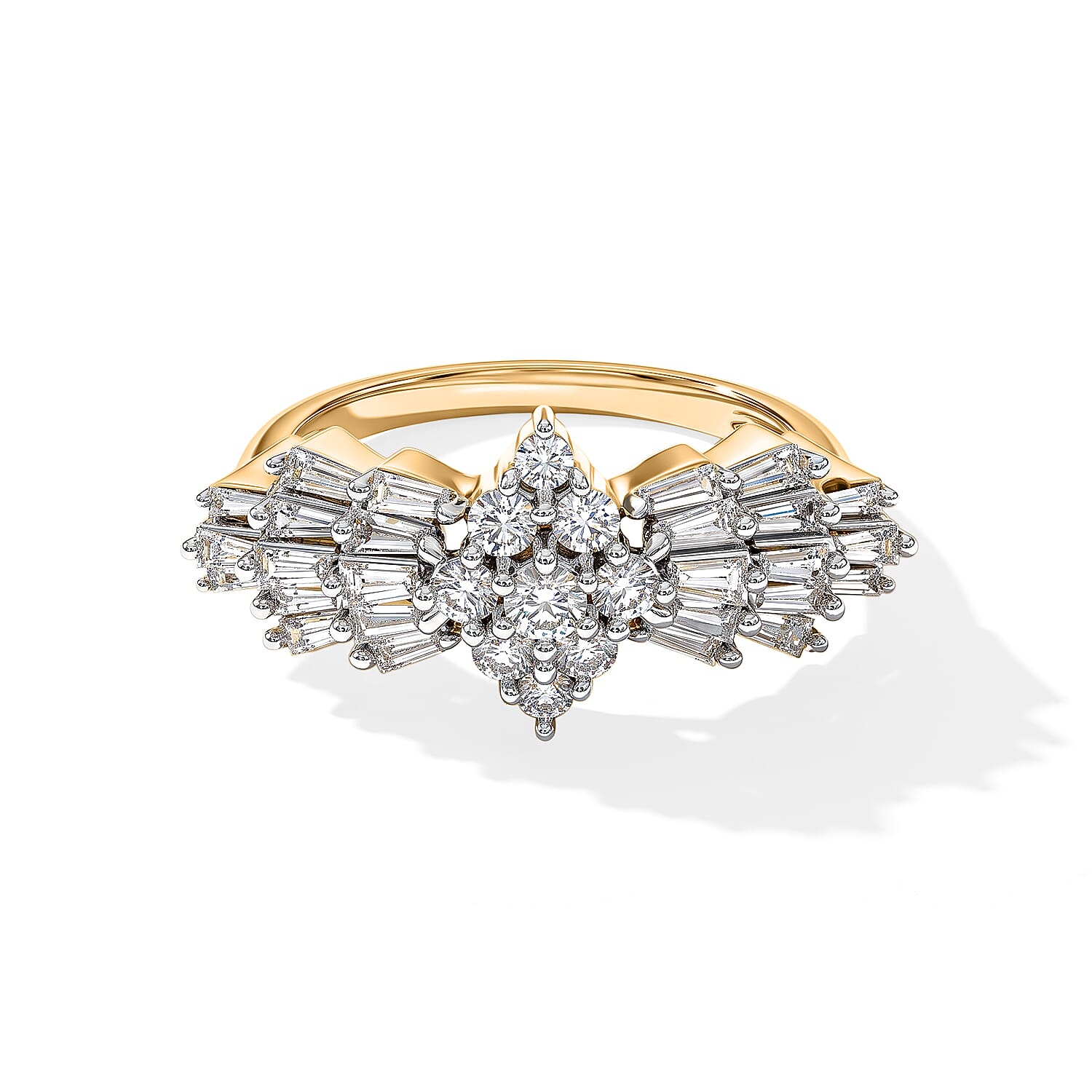 Diamond I1 1.00 ctw Ring in 14K Yellow Gold (Size 6.5)
