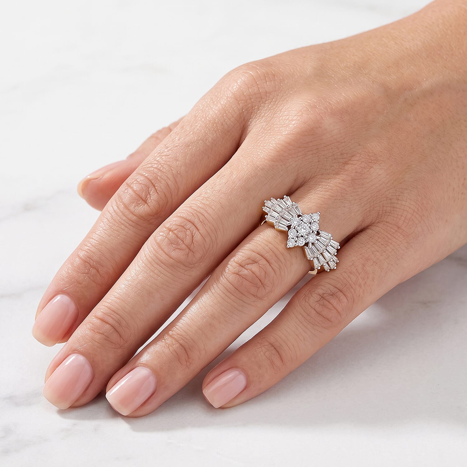 Diamond I1 1.00 ctw Ring in 14K Yellow Gold (Size 6.5)