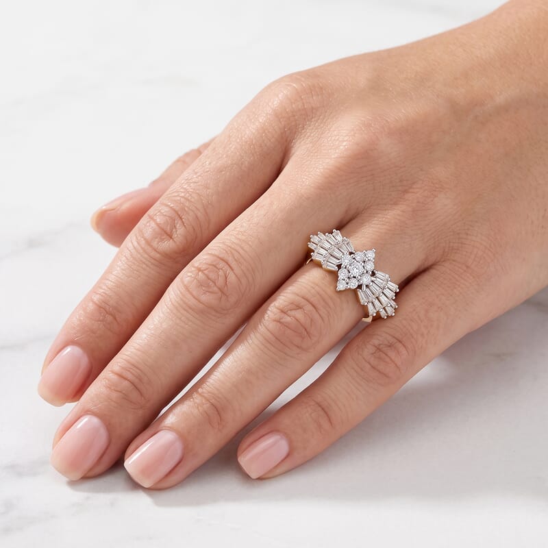 Diamond I1 1.00 ctw Ring in 14K Yellow Gold (Size 6.5)