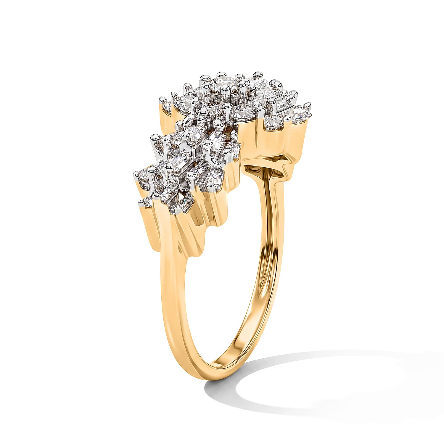 Diamond I1 1.00 ctw Ring in 14K Yellow Gold (Size 6.5)