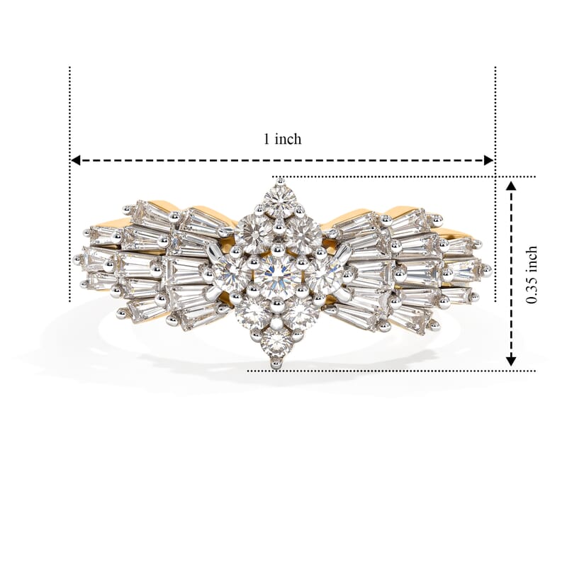 Diamond I1 1.00 ctw Ring in 14K Yellow Gold (Size 6.5)