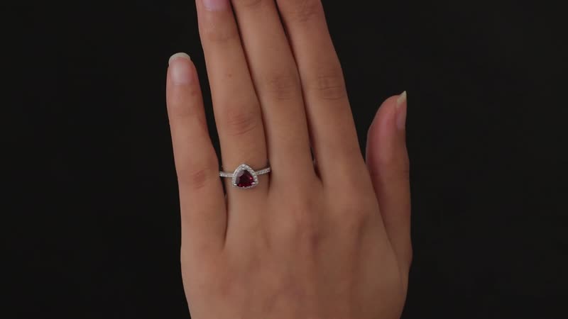 Tanzanian Wine Garnet, White Zircon Halo Ring in Platinum Over Sterling Silver (Size 10.0) (Del. in 8-10 Days) 1.75 ctw
