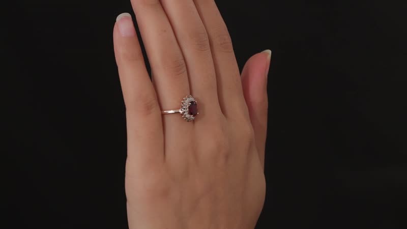 Tanzanian Wine Garnet, Natural Champagne and White Diamond (0.20 cts) Floral Ring in Vermeil RG Over Sterling Silver (Size 10.0) (Del. in 10-12 Days) 1.75 ctw