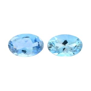 AAAA Santa Maria Aquamarine Set of 2 (Ovl 6x4 mm) 0.70 ctw