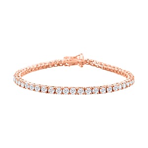 Moissanite Tennis Bracelet in Vermeil Rose Gold Over Sterling Silver (7.00 In) 6.10 ctw