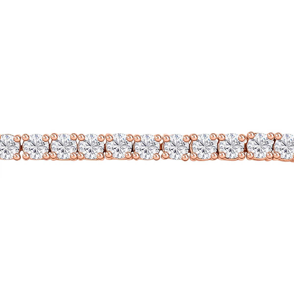 Moissanite Tennis Bracelet in Vermeil Rose Gold Over Sterling Silver (7.00 In) 6.10 ctw image number 2