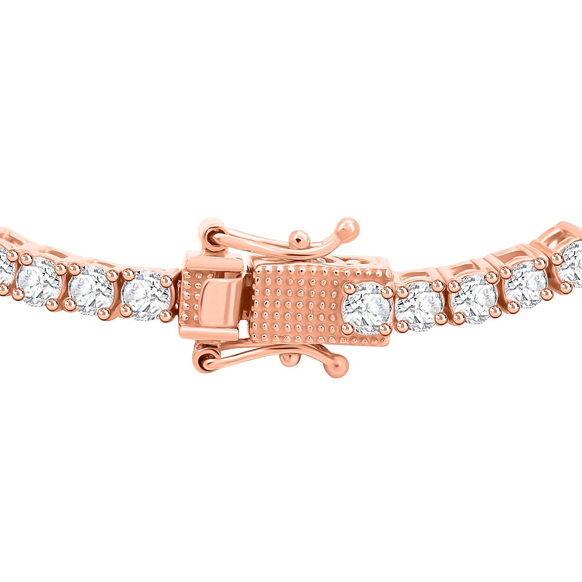 Moissanite Tennis Bracelet in Vermeil Rose Gold Over Sterling Silver (7.00 In) 6.10 ctw image number 3