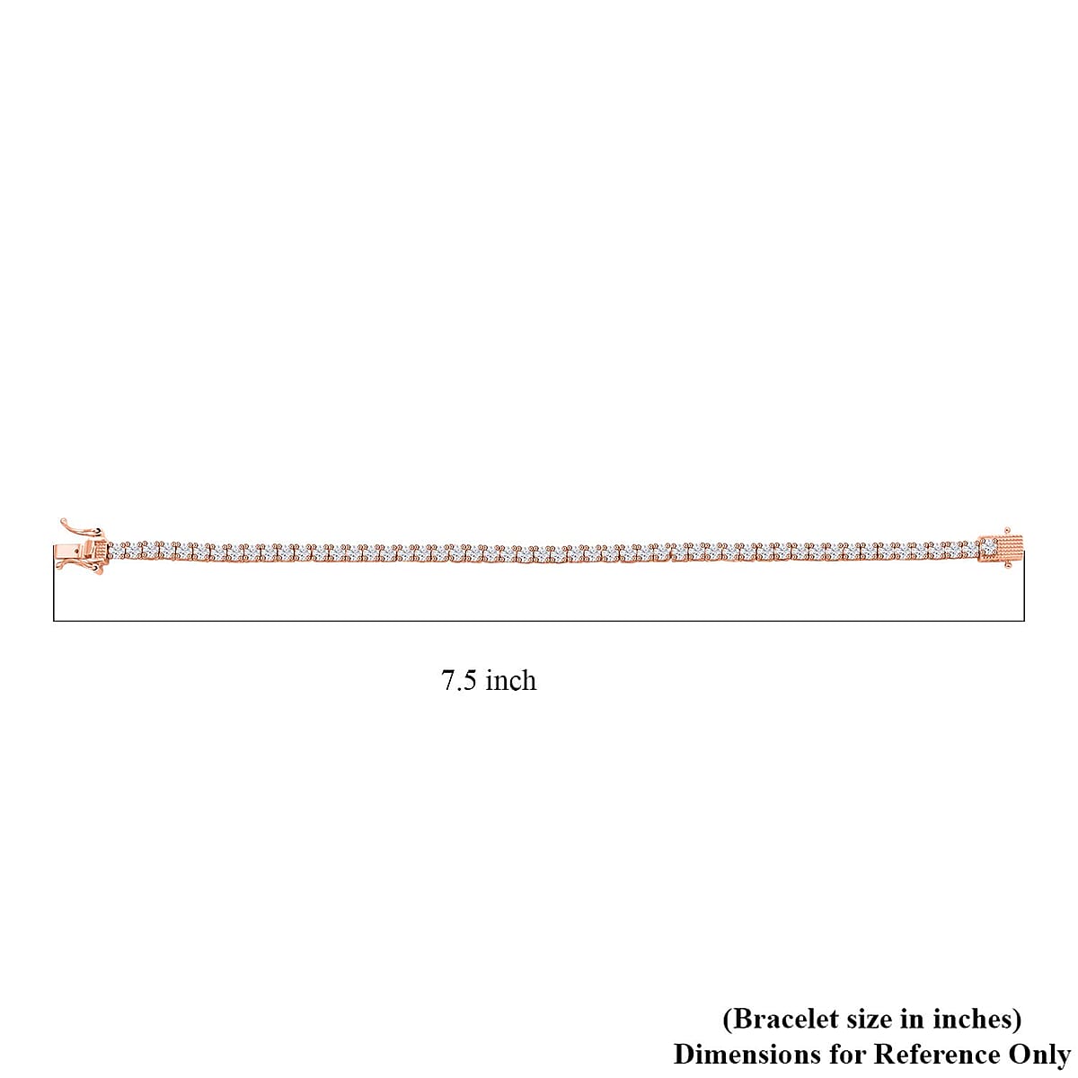 Moissanite Tennis Bracelet in Vermeil Rose Gold Over Sterling Silver (7.00 In) 6.10 ctw image number 4