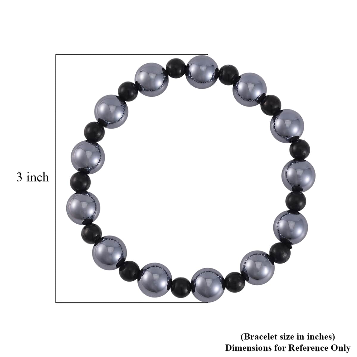 Terahertz and Shungite Beaded Stretch Bracelet 96.50 ctw image number 3