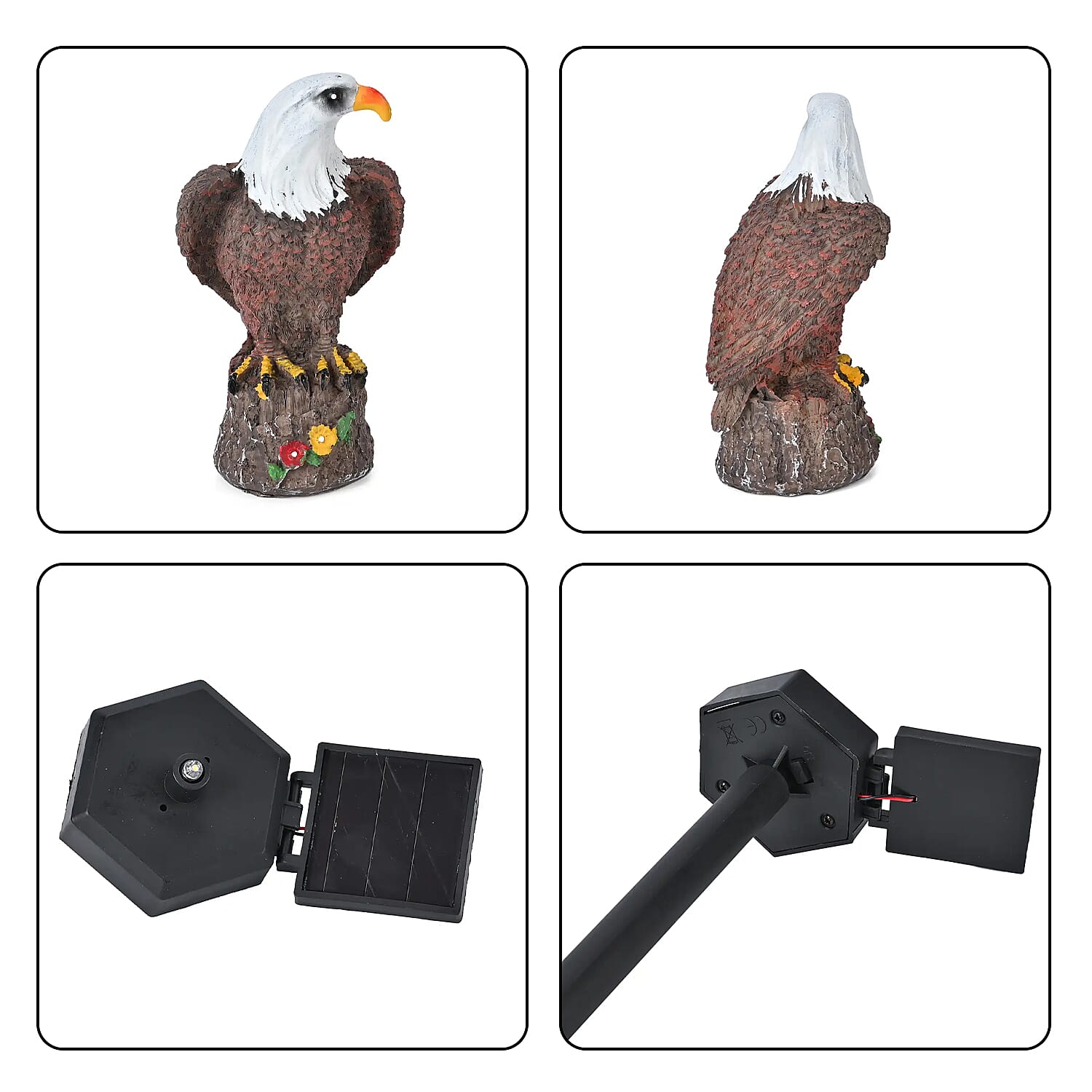 Eagle Figurine Solar Stake Outdoor Waterproof Garden Light