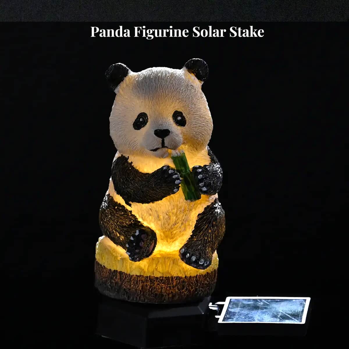 Panda Figurine Solar Stake Outdoor Waterproof Garden Light image number 1