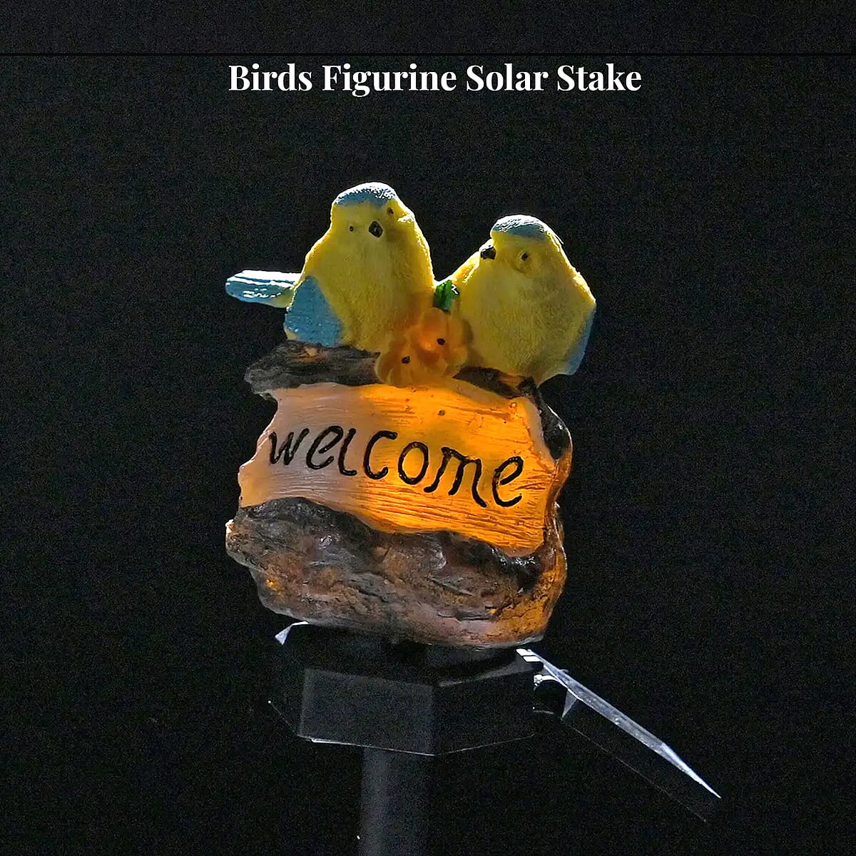 Birds Figurine Solar Stake Outdoor Waterproof Garden Light image number 1