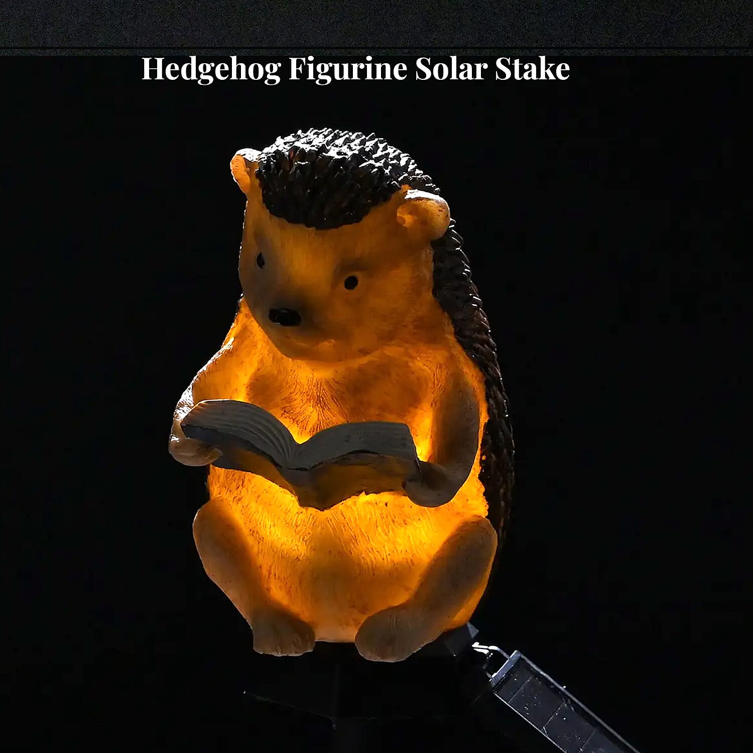 Hedgehog Figurine Solar Stake Outdoor Waterproof Garden Light