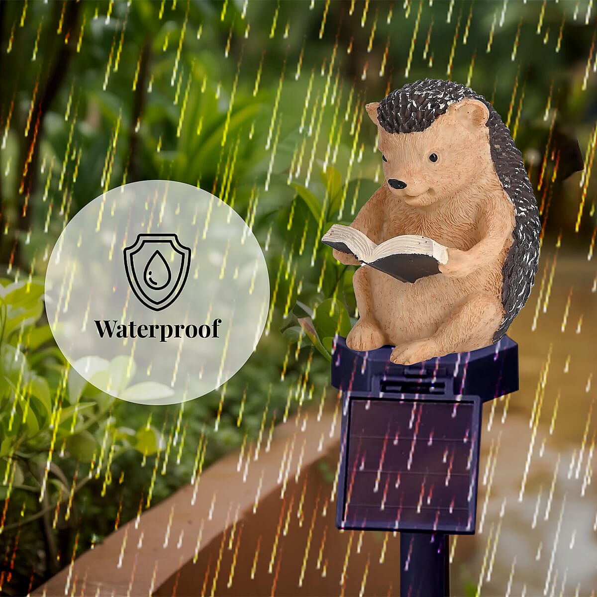 Hedgehog Figurine Solar Stake Outdoor Waterproof Garden Light image number 2