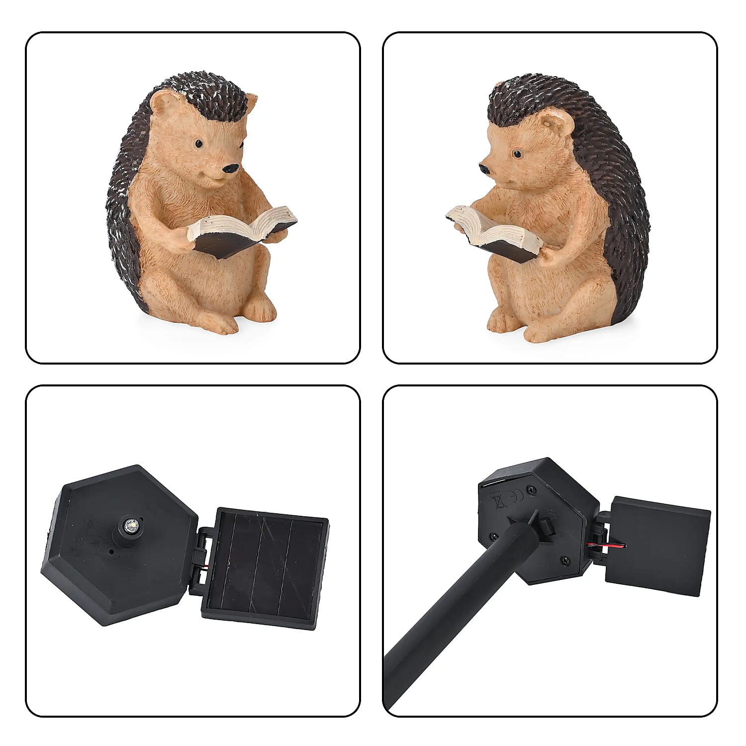 Hedgehog Figurine Solar Stake Outdoor Waterproof Garden Light