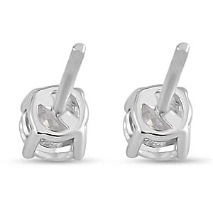Moissanite 1.00 ctw Stud Earrings in Platinum Over Sterling Silver