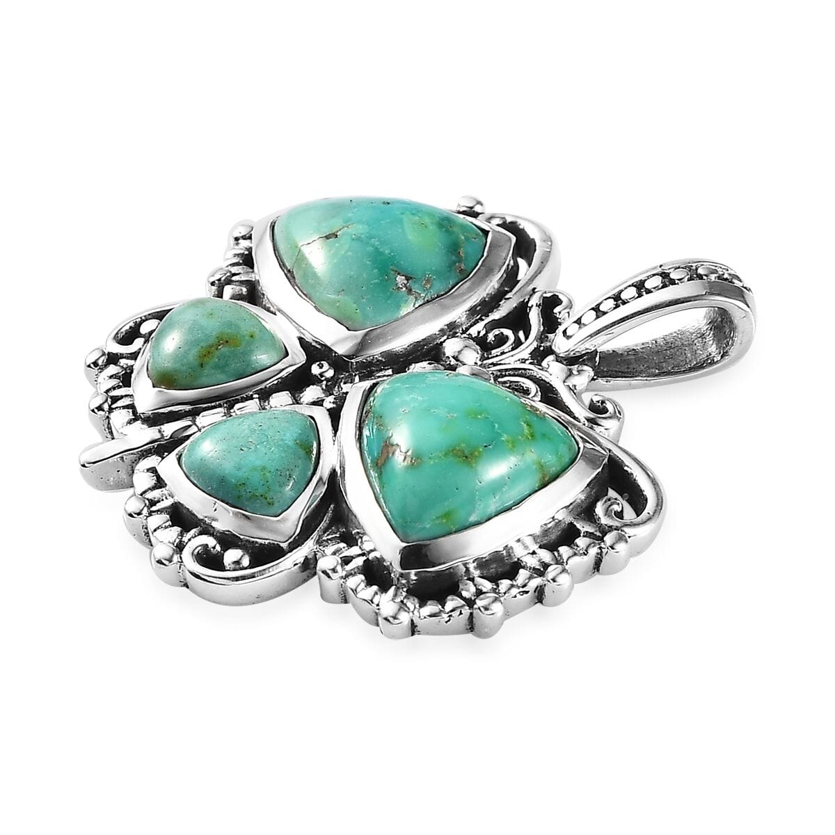 Sterling Silver Oxidized Turquoise Butterfly 25mm Pendant Sterling Silver Oxidized Turquoise Butterfly 25mm Pendant