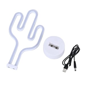 Glowing Cactus Neon Sign Decoration Light 3x AA Batteries (Not Included)