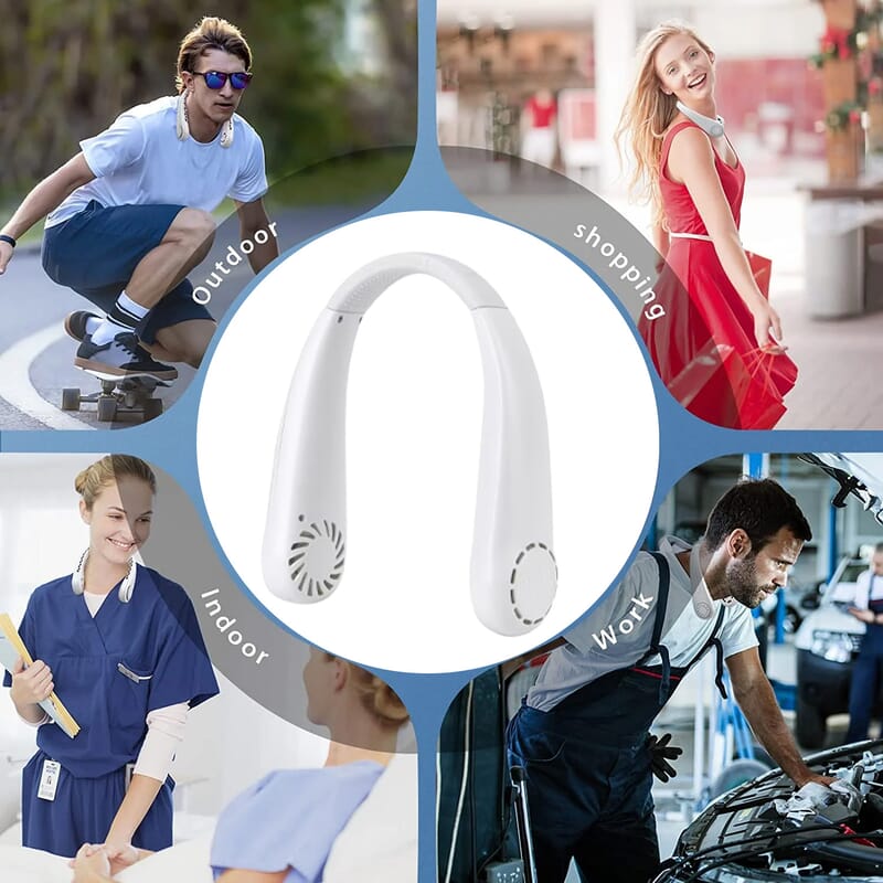 Homesmart White Bladeless Hanging Neck Fan (5V/1A, 5W)