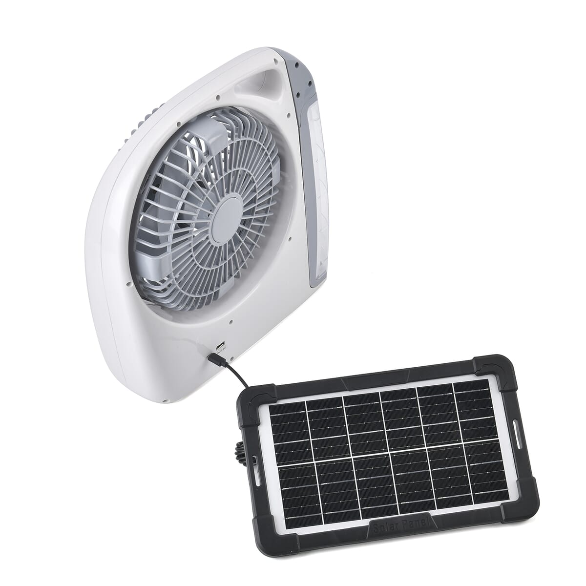 Multifunctional Portable 6 in 1 Solar Fan Supports Bluetooth, FM Radio, Built in 24 LED Lights, MP3 Player, USB Flash Player. 5800 mAh Lithium Battery image number 4