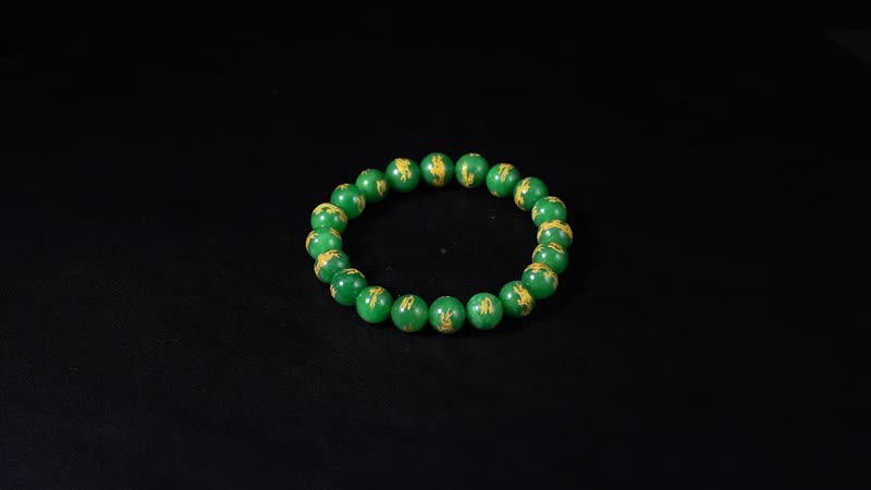 Green Jade (D) Beaded Stretch Bracelet 170.00 ctw