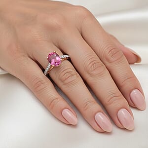 Certified & Appraised Iliana 18K Rose and White Gold AAA Montepuez Ruby and SI Diamond Ring (Size 6.0) 4.15 Grams 2.35 ctw