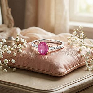 Certified & Appraised Iliana 18K Rose and White Gold AAA Montepuez Ruby and SI Diamond Ring (Size 9.0) 4.15 Grams 2.35 ctw