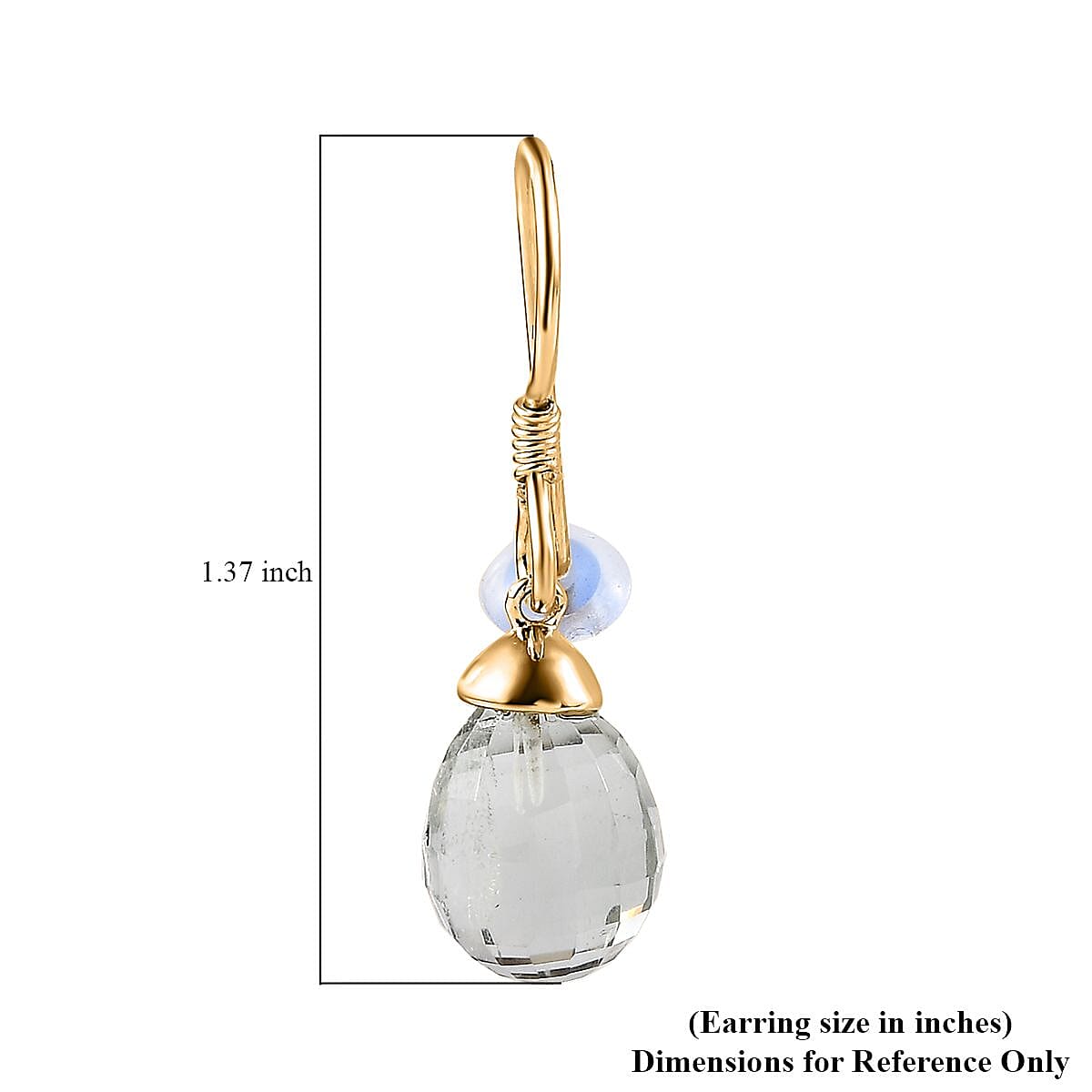 D'Joy Briolitte Cut Montezuma Prasiolite Lever Back Earrings in Vermeil Yellow Gold Over Sterling Silver 14.85 ctw