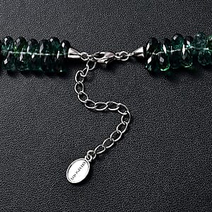 Certified & Appraised Rhapsody 950 Platinum AAAA Multi-Tourmaline Beaded Graduated Necklace 18 Inches with 2 Inch Extender 165.00 ctw