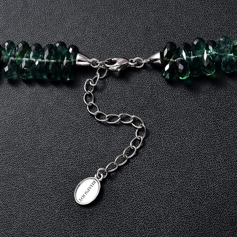 Certified & Appraised Rhapsody AAAA Multi-Tourmaline 165.00 ctw Beaded Graduated Necklace in 950 Platinum 18-20 Inches