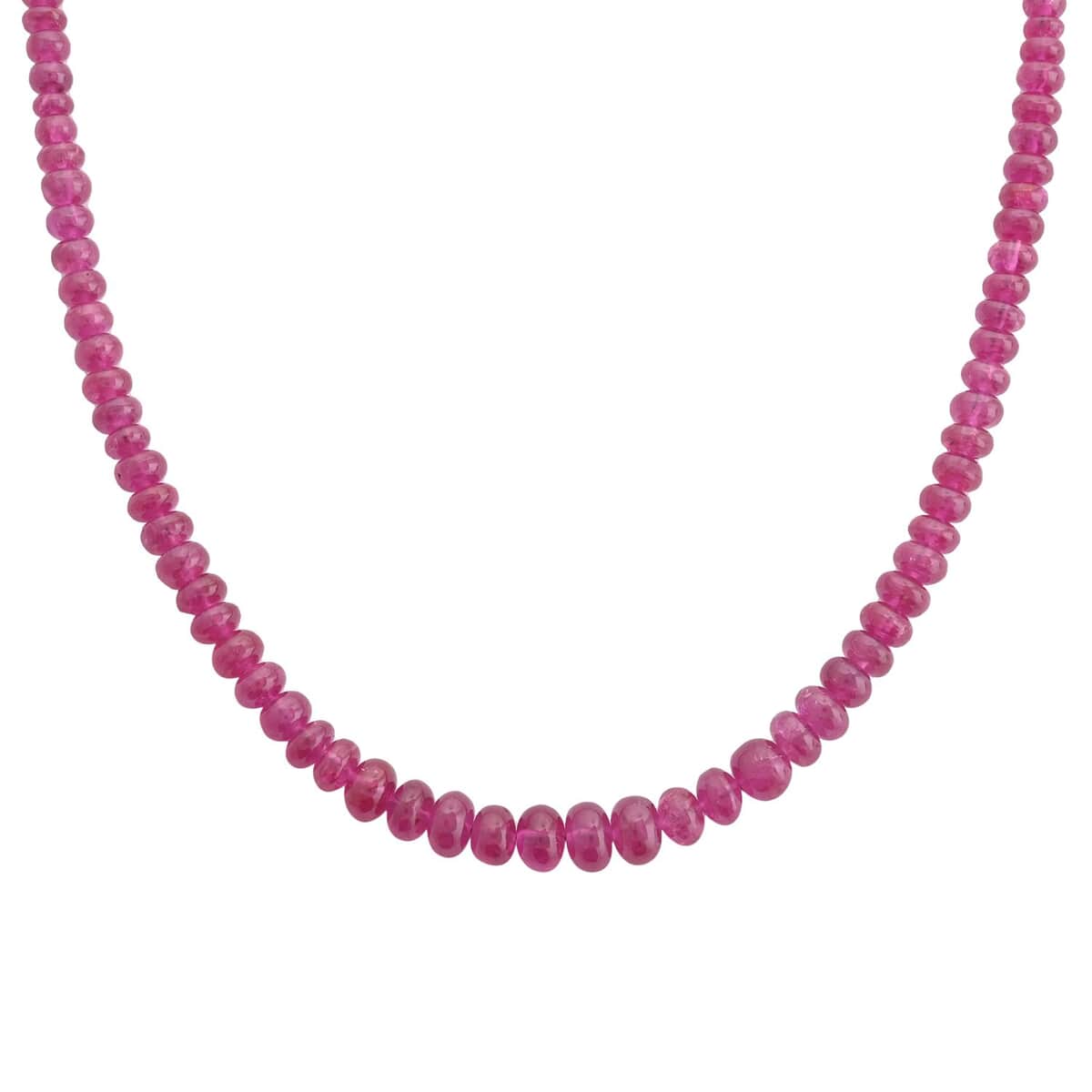 Iliana 18K Yellow Gold AAAA Montepuez Ruby Beaded Graduation Necklace 18 Inches 70.00 ctw image number 0