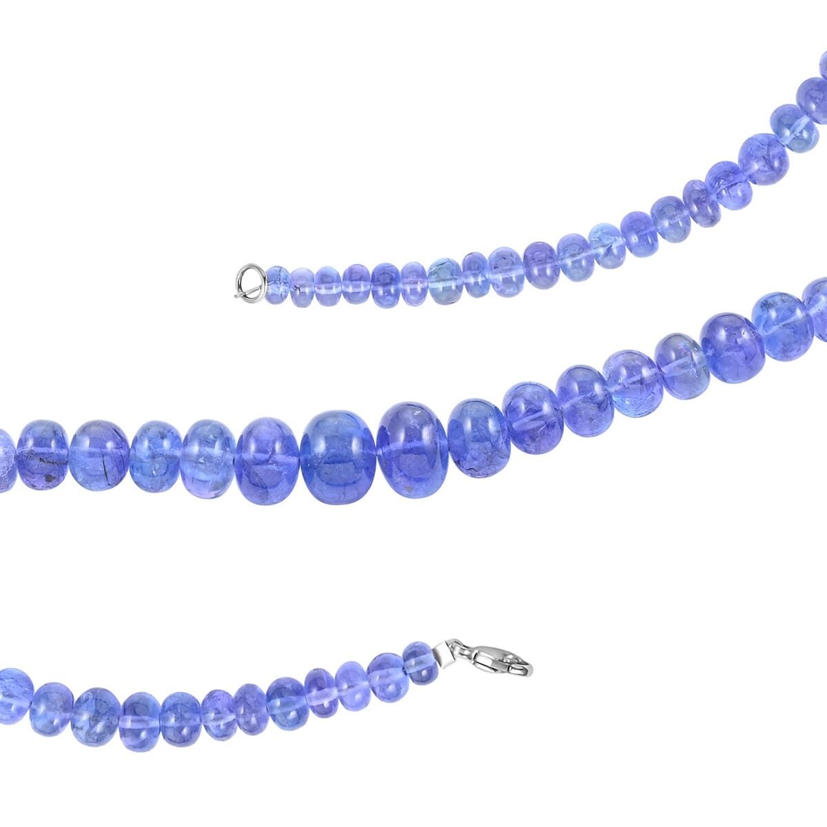 Rhapsody 950 Platinum AAAA Tanzanite Beaded Graduation Necklace 18 Inches 250.00 ctw image number 4
