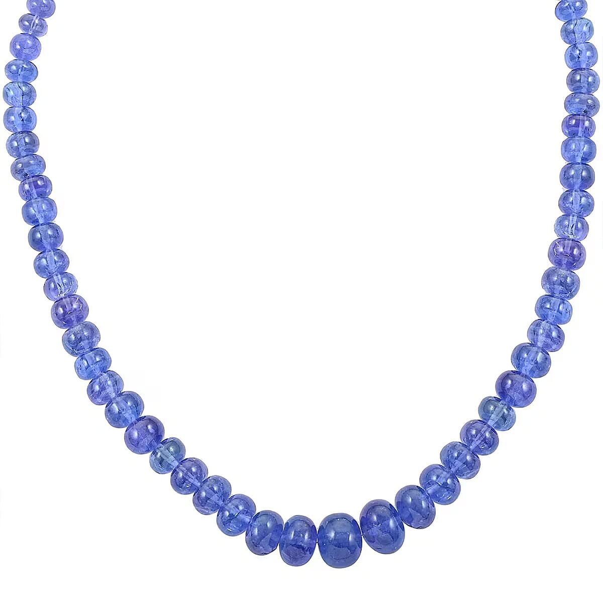 Rhapsody 950 Platinum AAAA Tanzanite Beaded Graduated Necklace 18 Inches 250.00 ctw image number 5