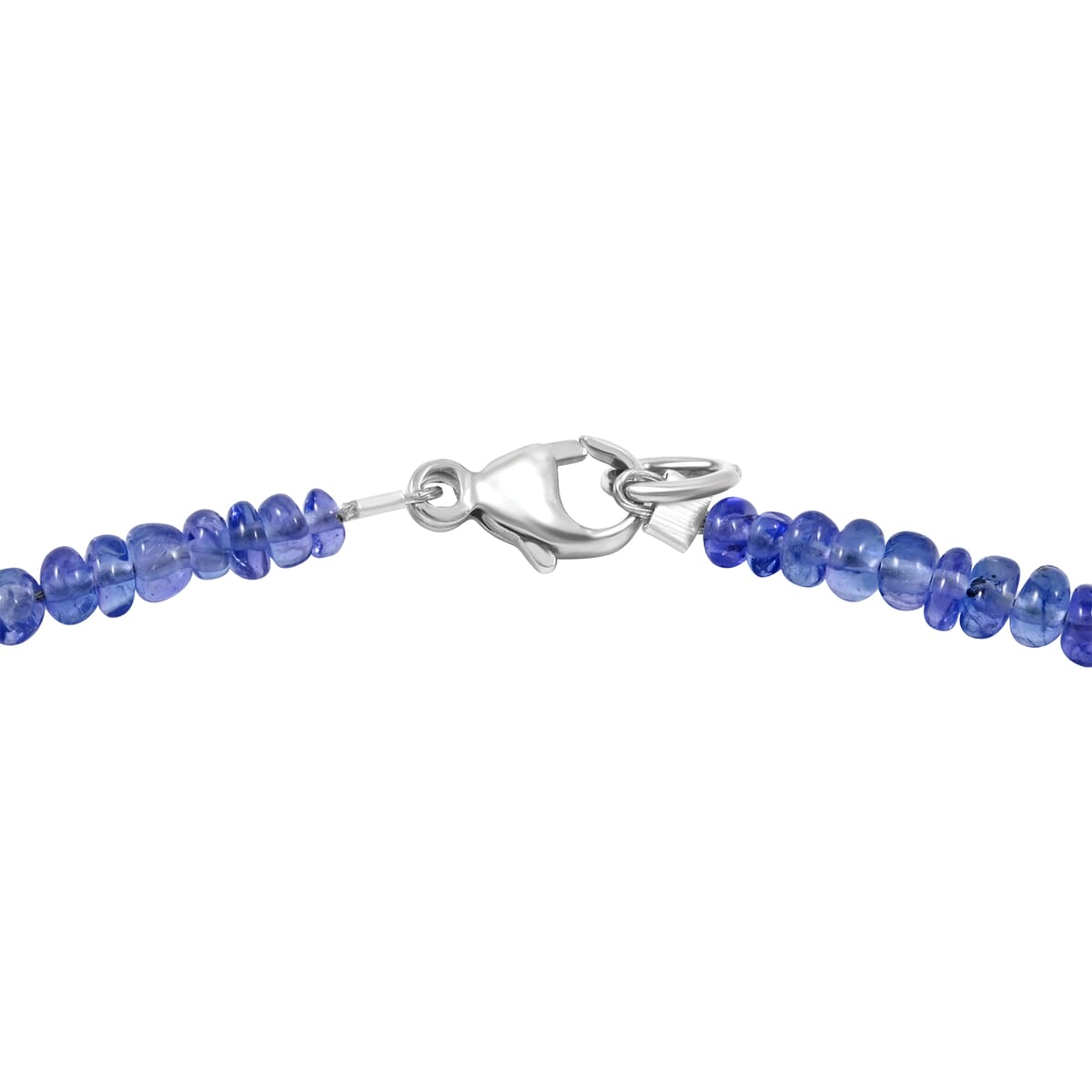 Certified & Appraised Rhapsody 950 Platinum AAAA Tanzanite Beaded Graduation Necklace 18 Inches 60.00 ctw image number 3