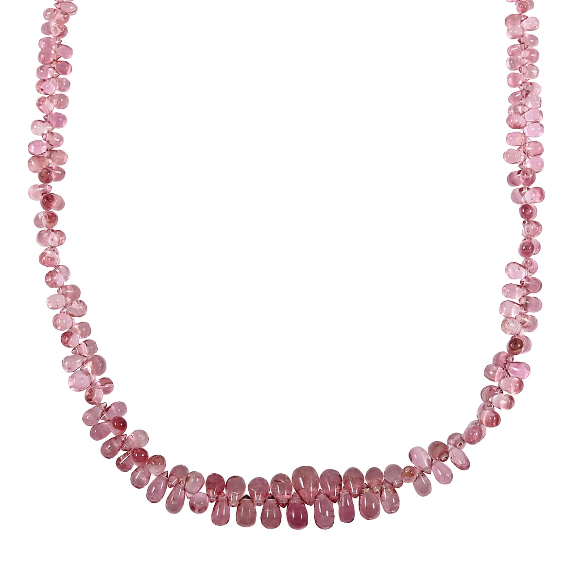 Certified & Appraised Rhapsody 950 Platinum AAA Pink Tourmaline Beaded Graduation Necklace 18 Inches 40.00 ctw image number 0