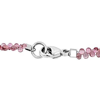 Certified & Appraised Rhapsody 950 Platinum AAA Morro Redondo Pink Tourmaline Beaded Graduation Necklace 18 Inches 40.00 ctw