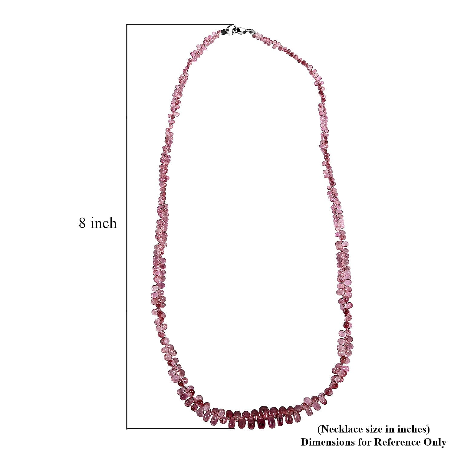 Certified & Appraised Rhapsody 950 Platinum AAA Morro Redondo Pink Tourmaline Beaded Graduation Necklace 18 Inches 40.00 ctw