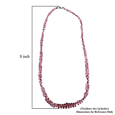 Certified & Appraised Rhapsody 950 Platinum AAA Morro Redondo Pink Tourmaline Beaded Graduation Necklace 18 Inches 40.00 ctw