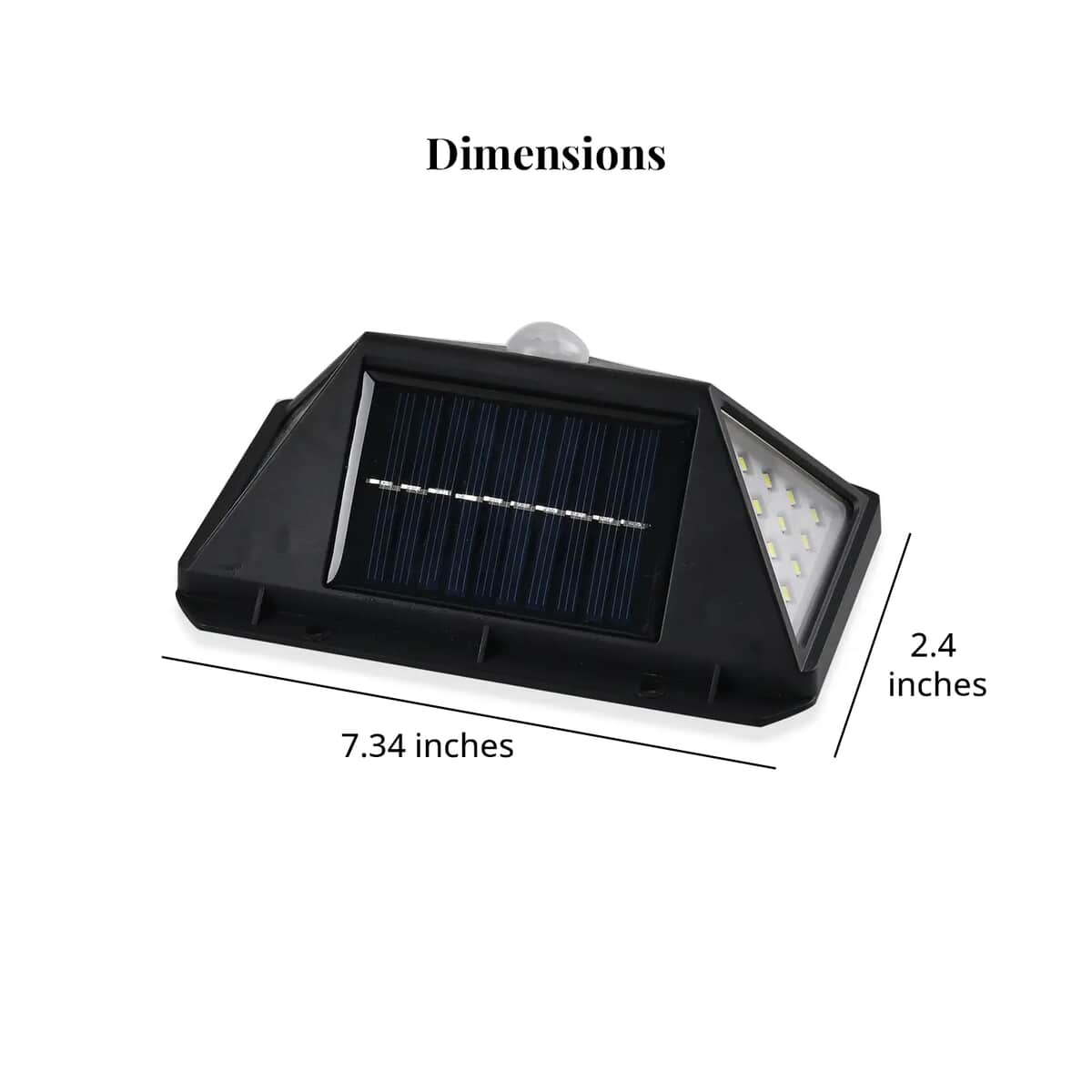 Black 2 Pack Solar Motion Sensor 100LED Wall Lamp image number 6