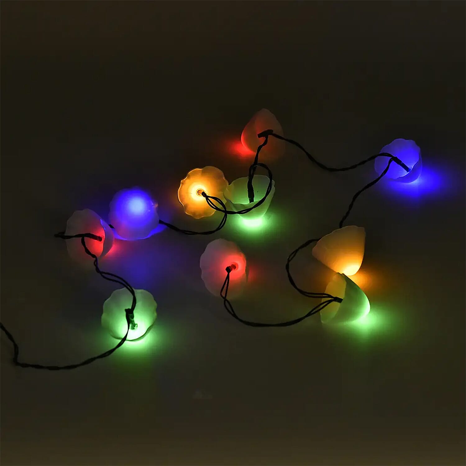 Mushroom Pattern Solar Powered Outdoor String Lights (3.5 m)