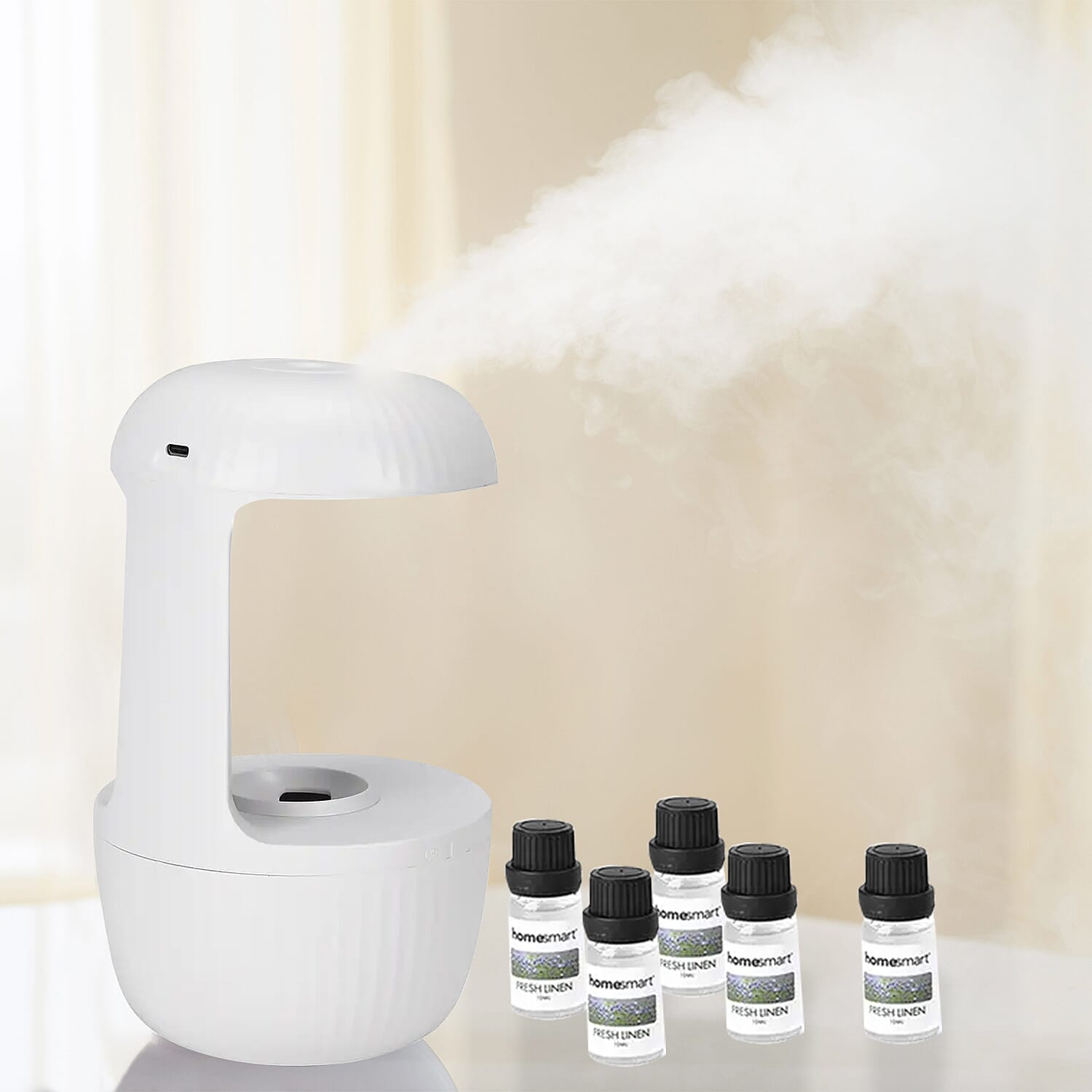 Homesmart Portable Aroma Humidifier with 10 Essential Oil (500ml Capacity)